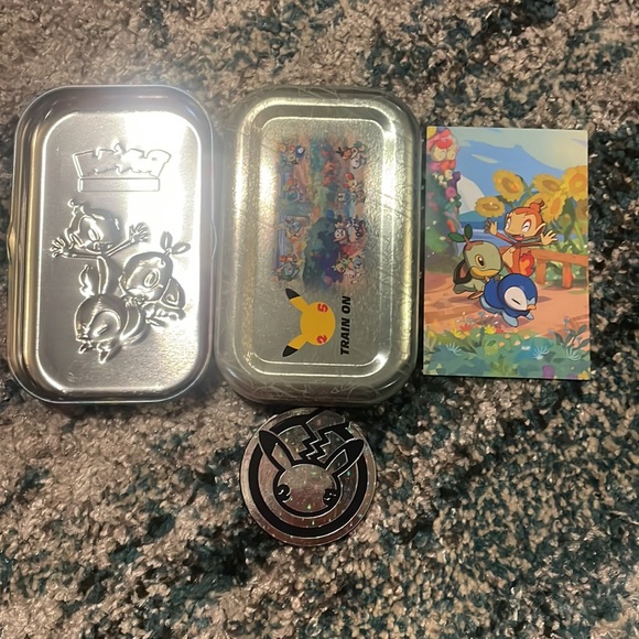 Pokemon Celebrations 25th Anniversary Mini collectors Tin Only art coin sinnoh - Picture 3 of 3